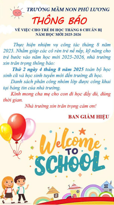 CHÍNH THỨC TỰU TRƯỜNG NGÀY 4/8/2025